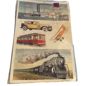 vintage meyercord decal 1977 Plane Train Automobile Decals Never Opened